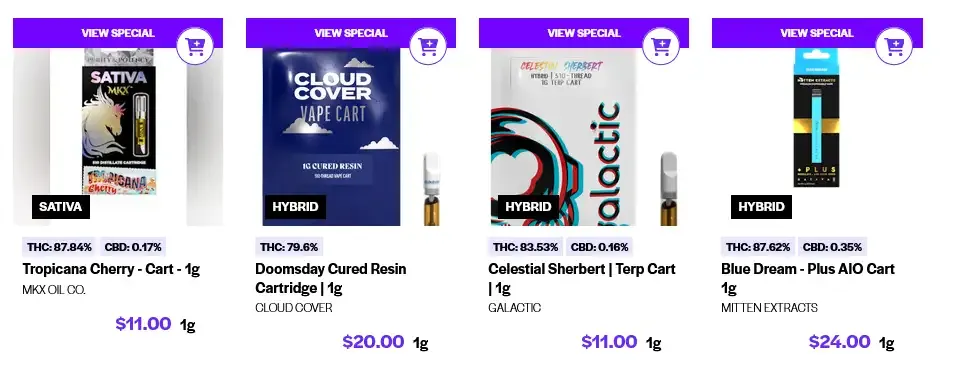 Shopping Cart Screenshot